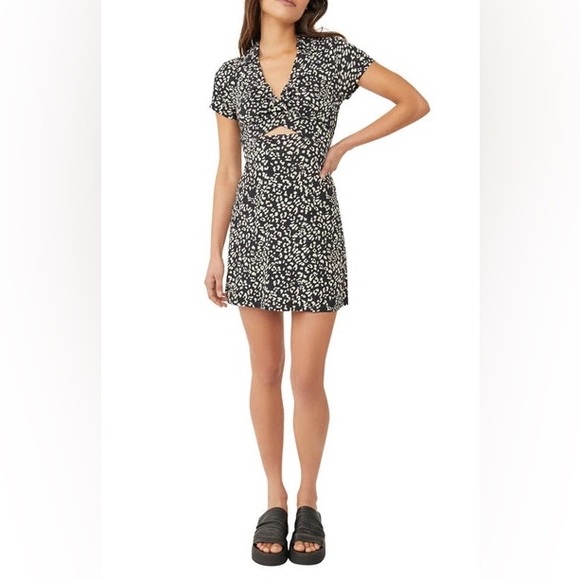 🌟FREE PEOPLE MARSEILLES MINI DRESS-BLACK-Size X-Small & Small - Picture 8 of 13